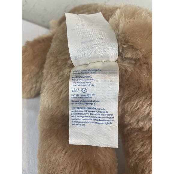 Build A Bear Plush Teddy Tan Stuffed Light Brown 16 BAB Embroidered Eyes - Picture 5 of 8